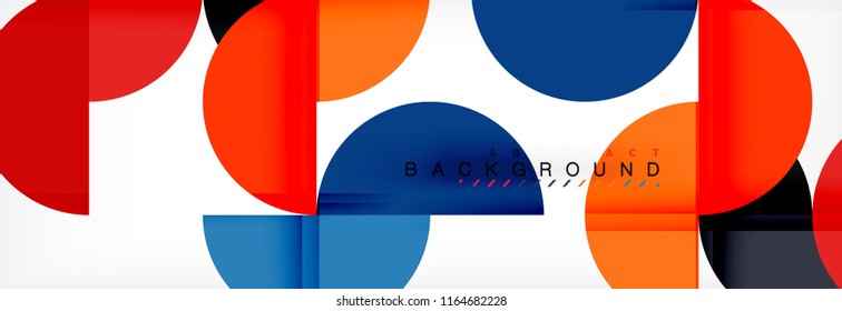 Abstrakter Halbkreis-Hintergrund, modernes geometrisches Muster-Design. Design-Vorlage für Vektorgrafik-Präsentationen, Broschüren oder Flyer-Muster oder geometrisches Webbanner