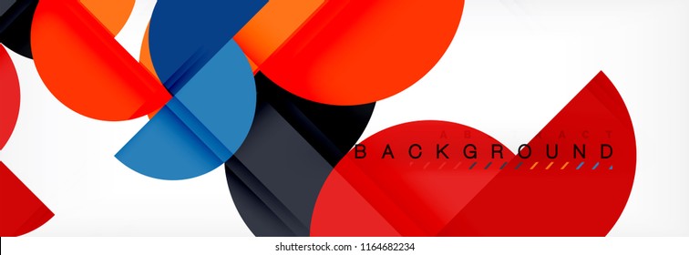 Fondo abstracto semicírculo, diseño geométrico moderno. Plantilla de diseño de presentación de vocabulario o tecnología, patrón de folleto o volante, o banner web geométrico