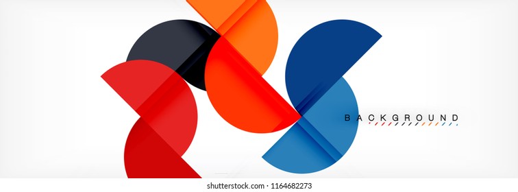 Semi circle abstract background, modern geometric pattern design. Vector business or technology presentation design template, brochure or flyer pattern, or geometric web banner
