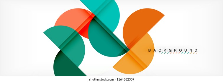 Semi circle abstract background, modern geometric pattern design. Vector business or technology presentation design template, brochure or flyer pattern, or geometric web banner