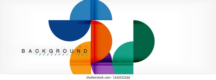 Semi circle abstract background, modern geometric pattern design. Vector business or technology presentation design template, brochure or flyer pattern, or geometric web banner
