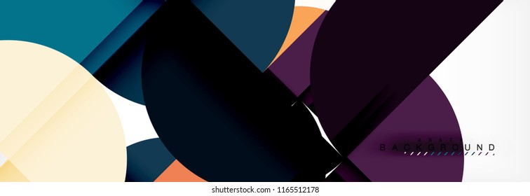 Fondo abstracto semicírculo, diseño geométrico moderno. Plantilla de diseño de presentación de vocabulario o tecnología, patrón de folleto o volante, o banner web geométrico
