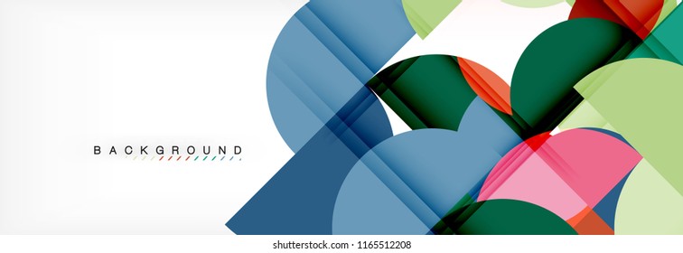 Abstrakter Halbkreis-Hintergrund, modernes geometrisches Muster-Design. Design-Vorlage für Vektorgrafik-Präsentationen, Broschüren oder Flyer-Muster oder geometrisches Webbanner