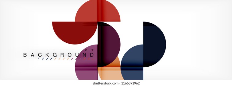 Semi circle abstract background, modern geometric pattern design. Vector business or technology presentation design template, brochure or flyer pattern, or geometric web banner