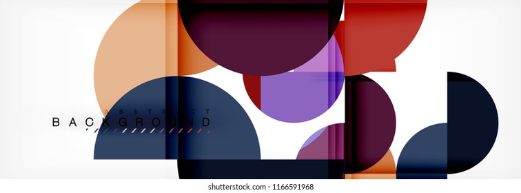 Abstrakter Halbkreis-Hintergrund, modernes geometrisches Muster-Design. Design-Vorlage für Vektorgrafik-Präsentationen, Broschüren oder Flyer-Muster oder geometrisches Webbanner