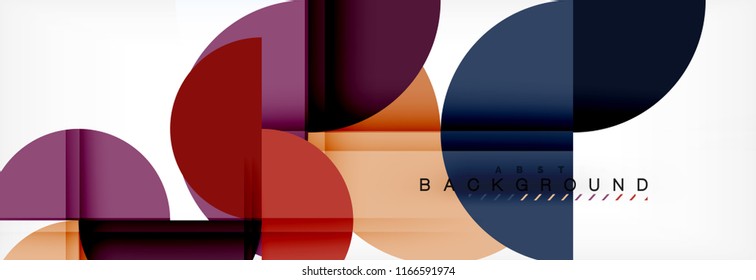 Abstrakter Halbkreis-Hintergrund, modernes geometrisches Muster-Design. Design-Vorlage für Vektorgrafik-Präsentationen, Broschüren oder Flyer-Muster oder geometrisches Webbanner