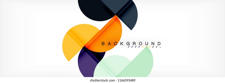 Semi circle abstract background, modern geometric pattern design. Vector business or technology presentation design template, brochure or flyer pattern, or geometric web banner