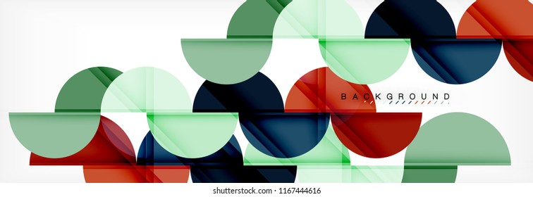Fondo abstracto semicírculo, diseño geométrico moderno. Plantilla de diseño de presentación de vocabulario o tecnología, patrón de folleto o volante, o banner web geométrico