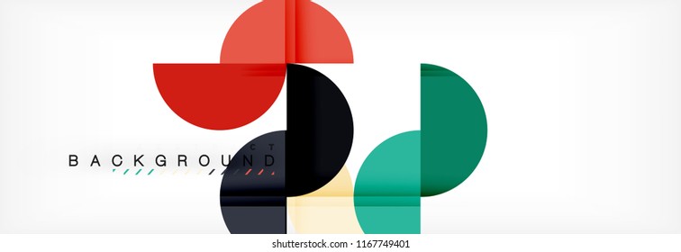 Fondo abstracto semicírculo, diseño geométrico moderno. Plantilla de diseño de presentación de vocabulario o tecnología, patrón de folleto o volante, o banner web geométrico
