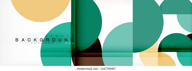 Semi circle abstract background, modern geometric pattern design. Vector business or technology presentation design template, brochure or flyer pattern, or geometric web banner