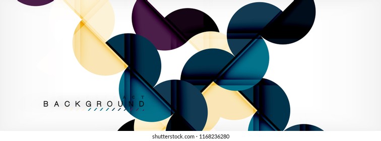 Semi circle abstract background, modern geometric pattern design. Vector business or technology presentation design template, brochure or flyer pattern, or geometric web banner
