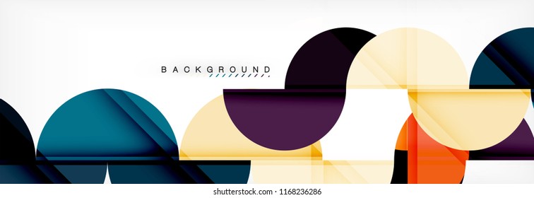 Semi circle abstract background, modern geometric pattern design. Vector business or technology presentation design template, brochure or flyer pattern, or geometric web banner