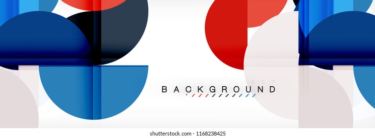 Abstrakter Halbkreis-Hintergrund, modernes geometrisches Muster-Design. Design-Vorlage für Vektorgrafik-Präsentationen, Broschüren oder Flyer-Muster oder geometrisches Webbanner