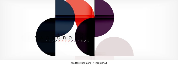 Semi circle abstract background, modern geometric pattern design. Vector business or technology presentation design template, brochure or flyer pattern, or geometric web banner