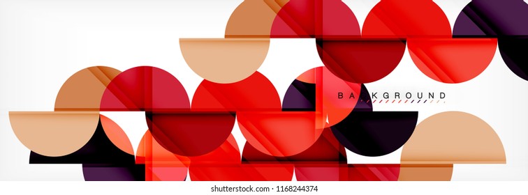 Semi circle abstract background, modern geometric pattern design. Vector business or technology presentation design template, brochure or flyer pattern, or geometric web banner