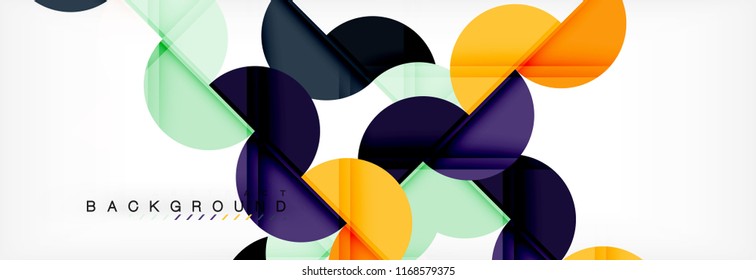 Semi circle abstract background, modern geometric pattern design. Vector business or technology presentation design template, brochure or flyer pattern, or geometric web banner