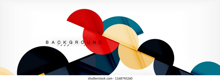 Fondo abstracto semicírculo, diseño geométrico moderno. Plantilla de diseño de presentación de vocabulario o tecnología, patrón de folleto o volante, o banner web geométrico