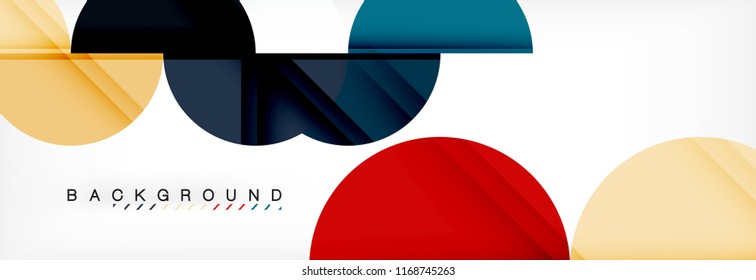 Semi circle abstract background, modern geometric pattern design. Vector business or technology presentation design template, brochure or flyer pattern, or geometric web banner