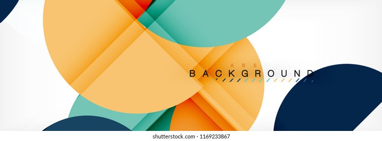 Semi circle abstract background, modern geometric pattern design. Vector business or technology presentation design template, brochure or flyer pattern, or geometric web banner