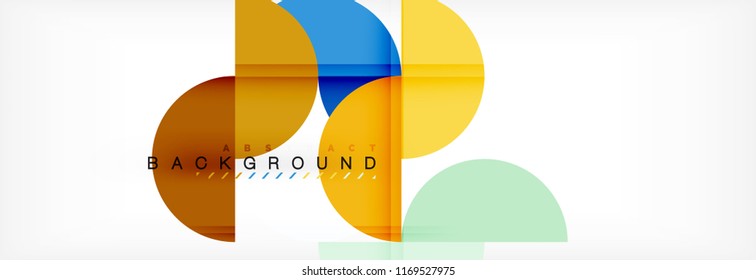 Fondo abstracto semicírculo, diseño geométrico moderno. Plantilla de diseño de presentación de vocabulario o tecnología, patrón de folleto o volante, o banner web geométrico