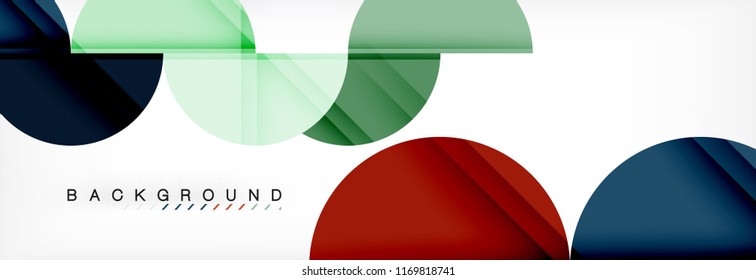 Abstrakter Halbkreis-Hintergrund, modernes geometrisches Muster-Design. Design-Vorlage für Vektorgrafik-Präsentationen, Broschüren oder Flyer-Muster oder geometrisches Webbanner