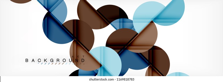 Abstrakter Halbkreis-Hintergrund, modernes geometrisches Muster-Design. Design-Vorlage für Vektorgrafik-Präsentationen, Broschüren oder Flyer-Muster oder geometrisches Webbanner