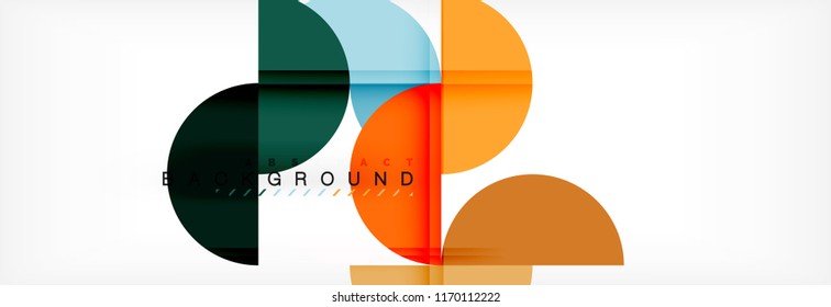 Semi circle abstract background, modern geometric pattern design. Vector business or technology presentation design template, brochure or flyer pattern, or geometric web banner
