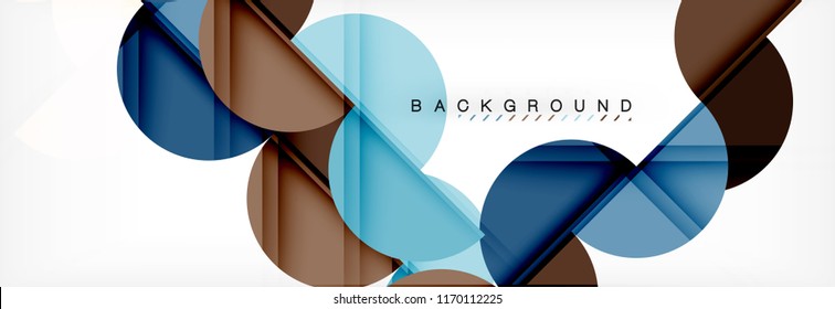 Abstrakter Halbkreis-Hintergrund, modernes geometrisches Muster-Design. Design-Vorlage für Vektorgrafik-Präsentationen, Broschüren oder Flyer-Muster oder geometrisches Webbanner