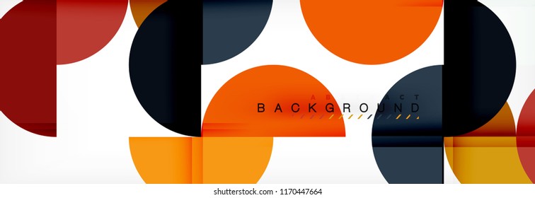 Fondo abstracto semicírculo, diseño geométrico moderno. Plantilla de diseño de presentación de vocabulario o tecnología, patrón de folleto o volante, o banner web geométrico