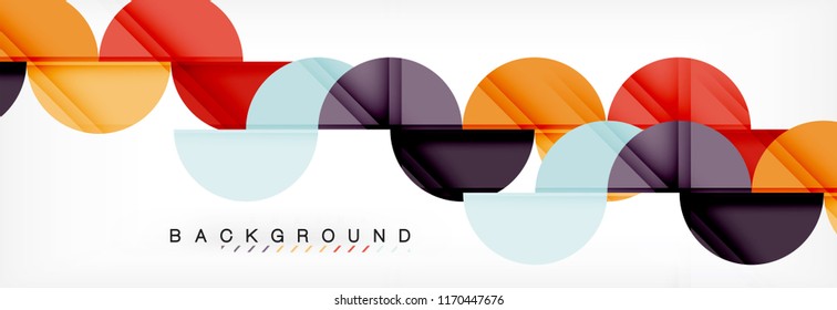 Fundo abstrato semicírculo, design de padrão geométrico moderno. Modelo de design de apresentação de tecnologia ou negócio de vetor, brochura ou padrão de folheto, ou banner web geométrico
