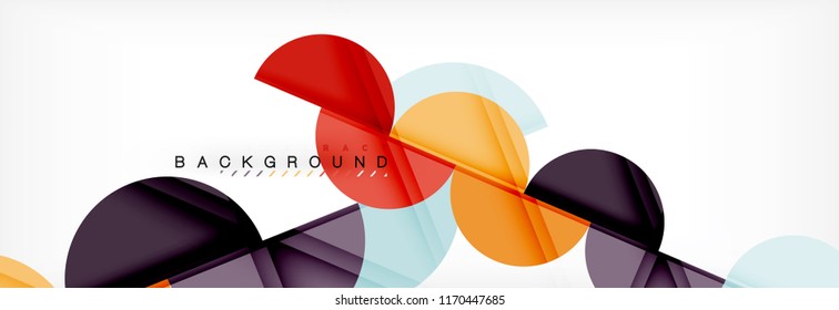 Abstrakter Halbkreis-Hintergrund, modernes geometrisches Muster-Design. Design-Vorlage für Vektorgrafik-Präsentationen, Broschüren oder Flyer-Muster oder geometrisches Webbanner