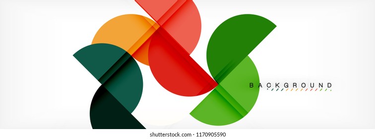Abstrakter Halbkreis-Hintergrund, modernes geometrisches Muster-Design. Design-Vorlage für Vektorgrafik-Präsentationen, Broschüren oder Flyer-Muster oder geometrisches Webbanner