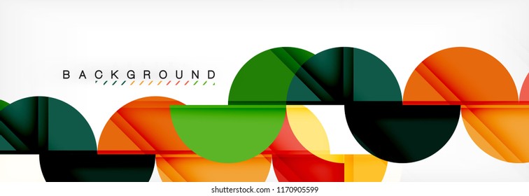 Semi circle abstract background, modern geometric pattern design. Vector business or technology presentation design template, brochure or flyer pattern, or geometric web banner