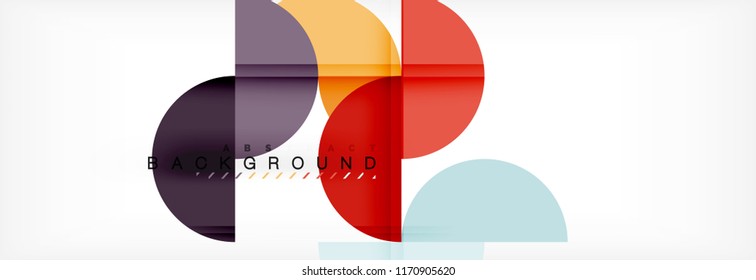 Fondo abstracto semicírculo, diseño geométrico moderno. Plantilla de diseño de presentación de vocabulario o tecnología, patrón de folleto o volante, o banner web geométrico
