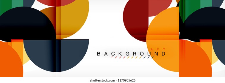 Abstrakter Halbkreis-Hintergrund, modernes geometrisches Muster-Design. Design-Vorlage für Vektorgrafik-Präsentationen, Broschüren oder Flyer-Muster oder geometrisches Webbanner