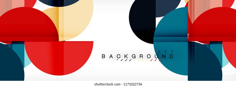 Semi circle abstract background, modern geometric pattern design. Vector business or technology presentation design template, brochure or flyer pattern, or geometric web banner