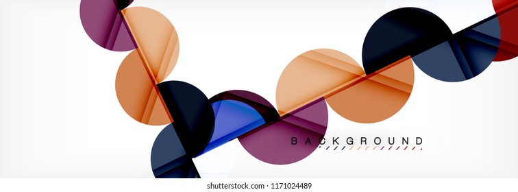 Abstrakter Halbkreis-Hintergrund, modernes geometrisches Muster-Design. Design-Vorlage für Vektorgrafik-Präsentationen, Broschüren oder Flyer-Muster oder geometrisches Webbanner