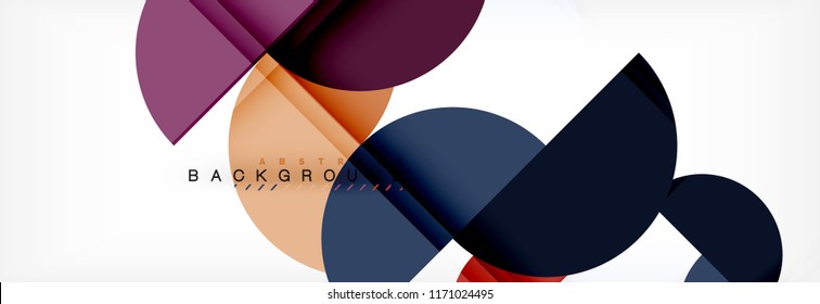 Fundo abstrato semicírculo, design de padrão geométrico moderno. Modelo de design de apresentação de tecnologia ou negócio de vetor, brochura ou padrão de folheto, ou banner web geométrico