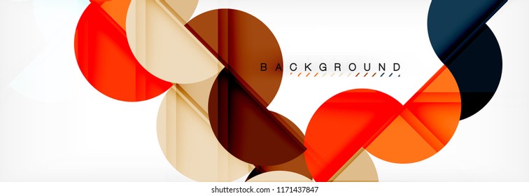 Abstrakter Halbkreis-Hintergrund, modernes geometrisches Muster-Design. Design-Vorlage für Vektorgrafik-Präsentationen, Broschüren oder Flyer-Muster oder geometrisches Webbanner