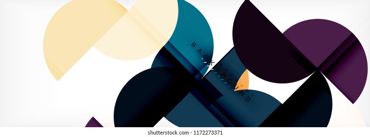 Fondo abstracto semicírculo, diseño geométrico moderno. Plantilla de diseño de presentación de vocabulario o tecnología, patrón de folleto o volante, o banner web geométrico