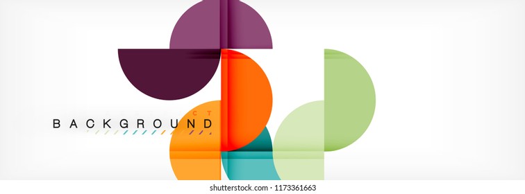 Semi circle abstract background, modern geometric pattern design. Vector business or technology presentation design template, brochure or flyer pattern, or geometric web banner