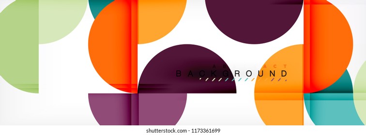 Abstrakter Halbkreis-Hintergrund, modernes geometrisches Muster-Design. Design-Vorlage für Vektorgrafik-Präsentationen, Broschüren oder Flyer-Muster oder geometrisches Webbanner