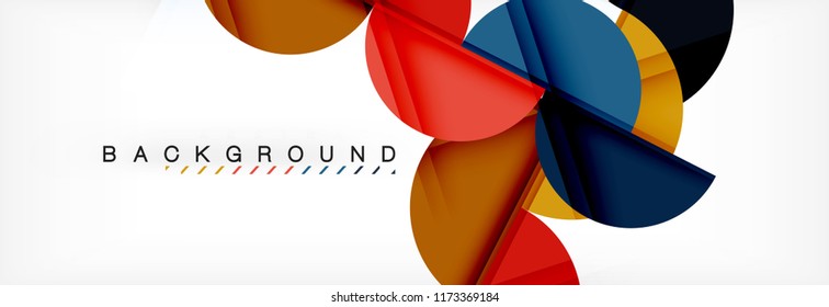 Semi circle abstract background, modern geometric pattern design. Vector business or technology presentation design template, brochure or flyer pattern, or geometric web banner