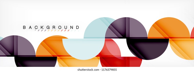 Fondo abstracto semicírculo, diseño geométrico moderno. Plantilla de diseño de presentación de vocabulario o tecnología, patrón de folleto o volante, o banner web geométrico