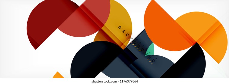 Semi circle abstract background, modern geometric pattern design. Vector business or technology presentation design template, brochure or flyer pattern, or geometric web banner