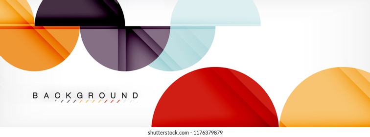 Semi circle abstract background, modern geometric pattern design. Vector business or technology presentation design template, brochure or flyer pattern, or geometric web banner