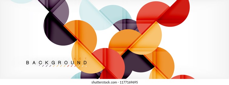 Semi circle abstract background, modern geometric pattern design. Vector business or technology presentation design template, brochure or flyer pattern, or geometric web banner