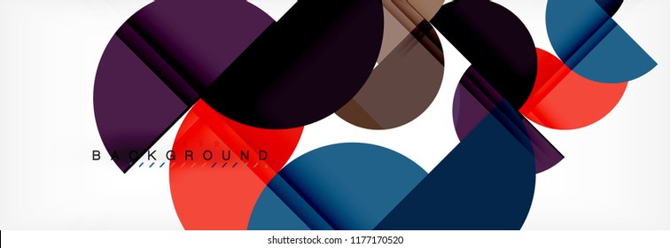 Abstrakter Halbkreis-Hintergrund, modernes geometrisches Muster-Design. Design-Vorlage für Vektorgrafik-Präsentationen, Broschüren oder Flyer-Muster oder geometrisches Webbanner