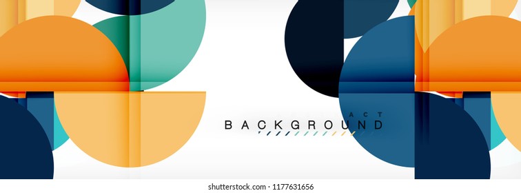 Semi circle abstract background, modern geometric pattern design. Vector business or technology presentation design template, brochure or flyer pattern, or geometric web banner