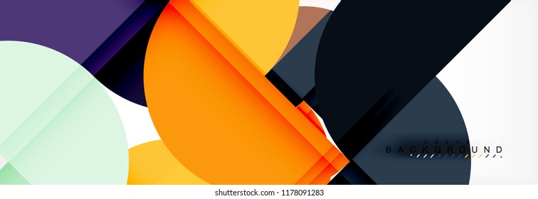 Semi circle abstract background, modern geometric pattern design. Vector business or technology presentation design template, brochure or flyer pattern, or geometric web banner